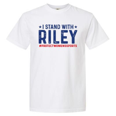 I Stand With Riley Gaines #ProtectWomensSports Garment-Dyed Heavyweight T-Shirt