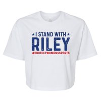 I Stand With Riley Gaines #ProtectWomensSports Bella+Canvas Jersey Crop Tee