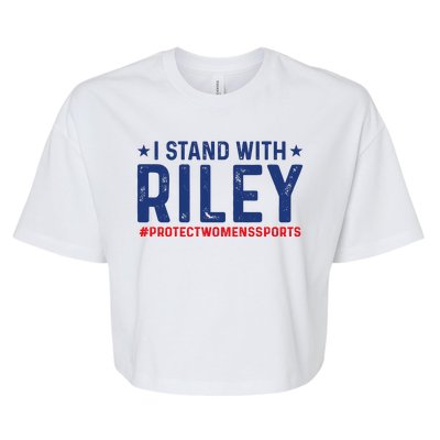 I Stand With Riley Gaines #ProtectWomensSports Bella+Canvas Jersey Crop Tee