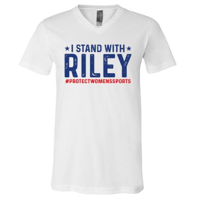 I Stand With Riley Gaines #ProtectWomensSports V-Neck T-Shirt