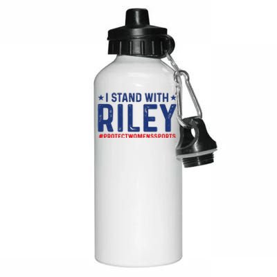 I Stand With Riley Gaines #ProtectWomensSports Aluminum Water Bottle