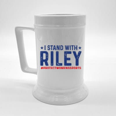 I Stand With Riley Gaines #ProtectWomensSports Beer Stein