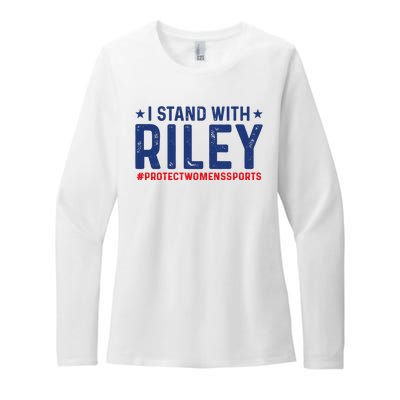 I Stand With Riley Gaines #ProtectWomensSports Womens CVC Long Sleeve Shirt