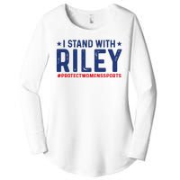 I Stand With Riley Gaines #ProtectWomensSports Women's Perfect Tri Tunic Long Sleeve Shirt