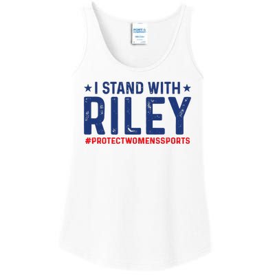 I Stand With Riley Gaines #ProtectWomensSports Ladies Essential Tank