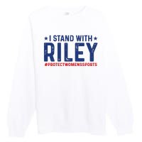 I Stand With Riley Gaines #ProtectWomensSports Premium Crewneck Sweatshirt