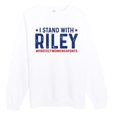 I Stand With Riley Gaines #ProtectWomensSports Premium Crewneck Sweatshirt