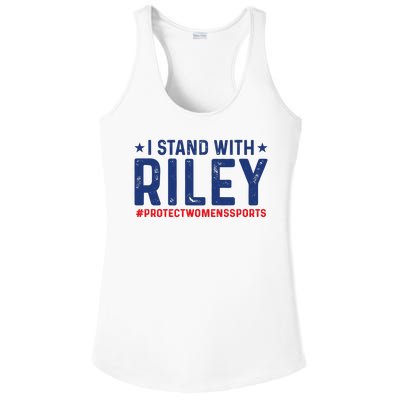 I Stand With Riley Gaines #ProtectWomensSports Ladies PosiCharge Competitor Racerback Tank