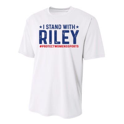 I Stand With Riley Gaines #ProtectWomensSports Performance Sprint T-Shirt