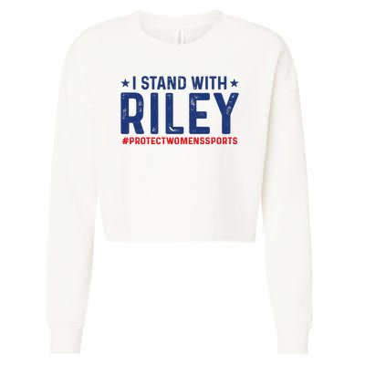 I Stand With Riley Gaines #ProtectWomensSports Cropped Pullover Crew