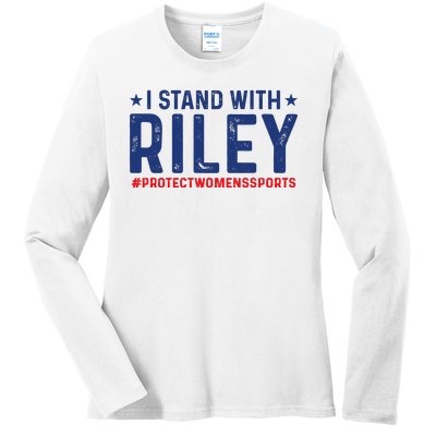 I Stand With Riley Gaines #ProtectWomensSports Ladies Long Sleeve Shirt