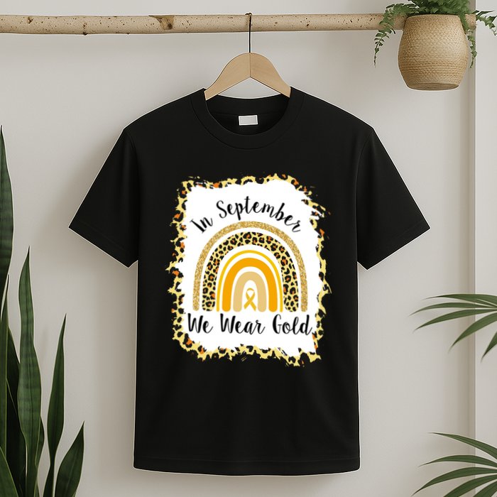 In September We Wear Gold Leopard Rainbow T-Shirt