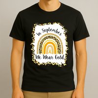 In September We Wear Gold Leopard Rainbow T-Shirt