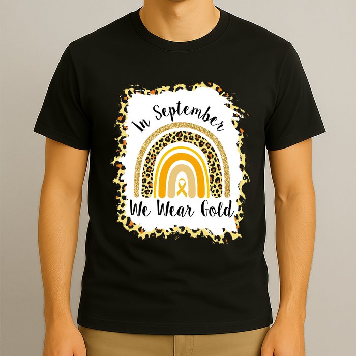 In September We Wear Gold Leopard Rainbow T-Shirt