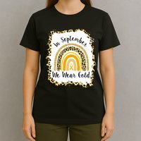 In September We Wear Gold Leopard Rainbow T-Shirt