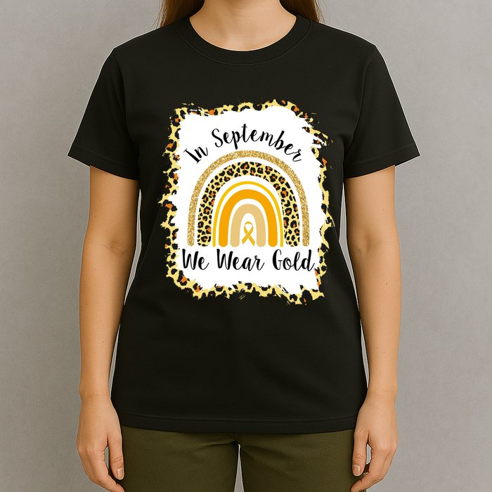 In September We Wear Gold Leopard Rainbow T-Shirt