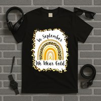 In September We Wear Gold Leopard Rainbow T-Shirt