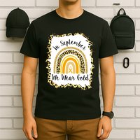 In September We Wear Gold Leopard Rainbow T-Shirt