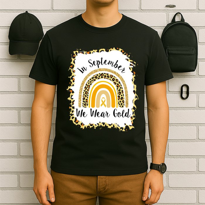 In September We Wear Gold Leopard Rainbow T-Shirt