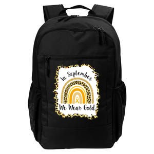 In September We Wear Gold Leopard Rainbow Daily Commute Backpack