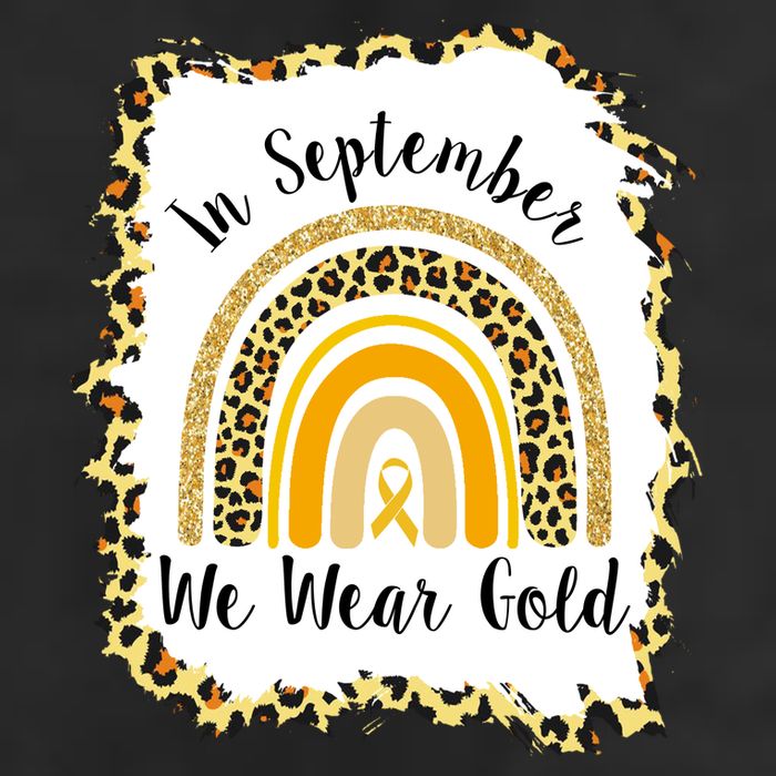 In September We Wear Gold Leopard Rainbow 11oz C Handle Ceramic Mug