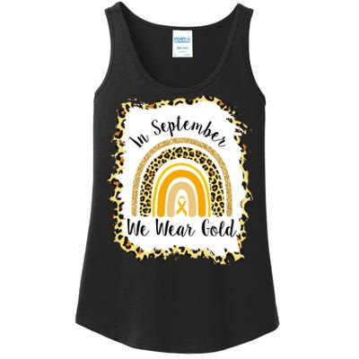 In September We Wear Gold Leopard Rainbow Ladies Essential Tank