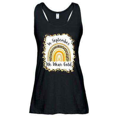 In September We Wear Gold Leopard Rainbow Ladies Essential Flowy Tank