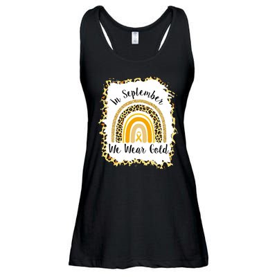 In September We Wear Gold Leopard Rainbow Ladies Essential Flowy Tank