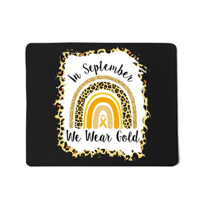 In September We Wear Gold Leopard Rainbow Mousepad