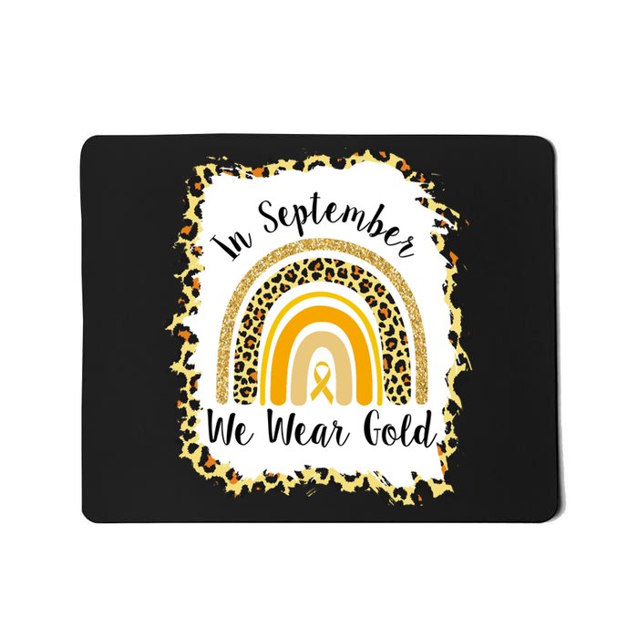 In September We Wear Gold Leopard Rainbow Mousepad