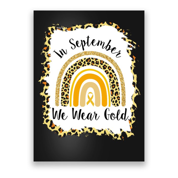 In September We Wear Gold Leopard Rainbow Poster