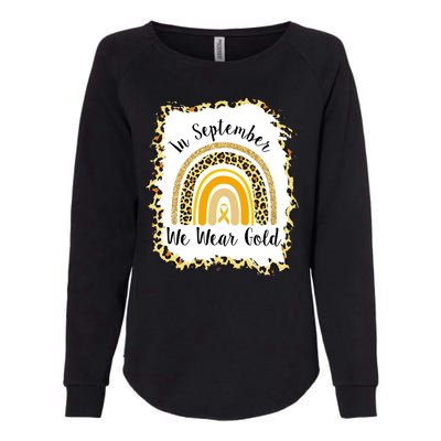 In September We Wear Gold Leopard Rainbow Womens California Wash Sweatshirt