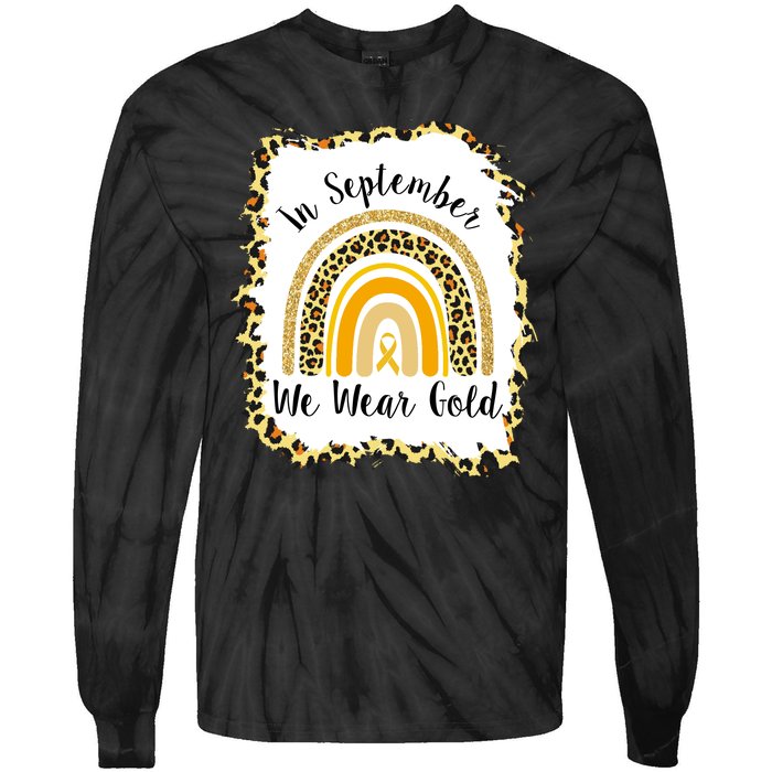 In September We Wear Gold Leopard Rainbow Tie-Dye Long Sleeve Shirt