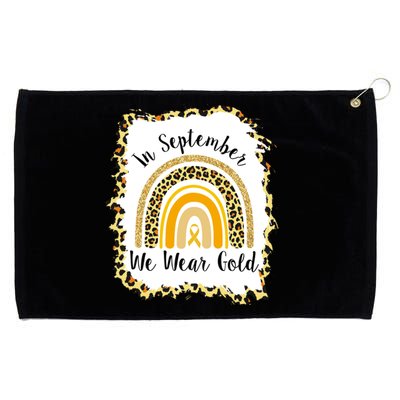 In September We Wear Gold Leopard Rainbow Grommeted Golf Towel