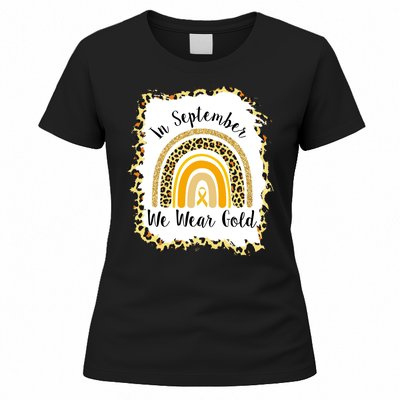 In September We Wear Gold Leopard Rainbow Women's T-Shirt