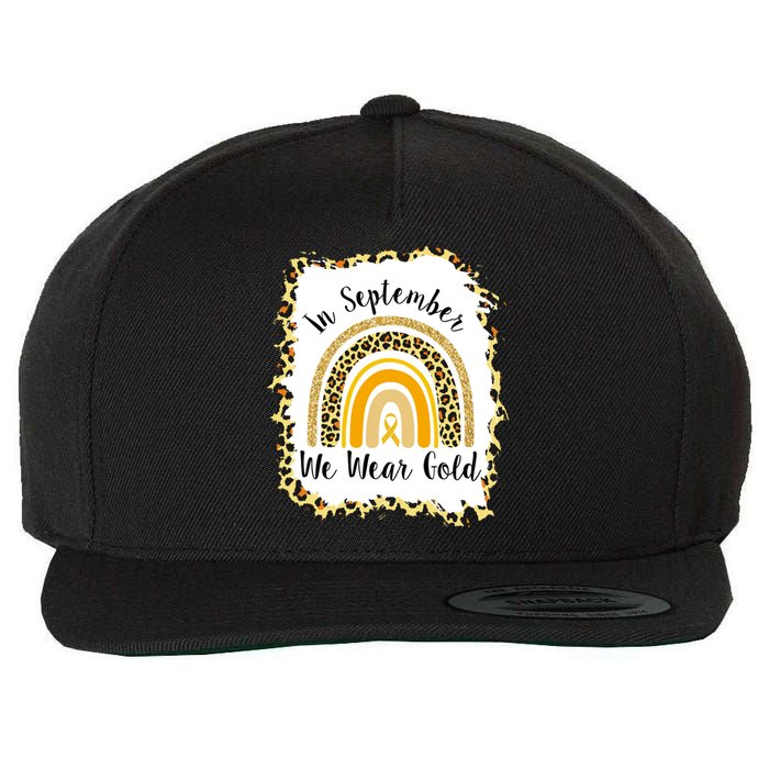 In September We Wear Gold Leopard Rainbow Wool Snapback Cap