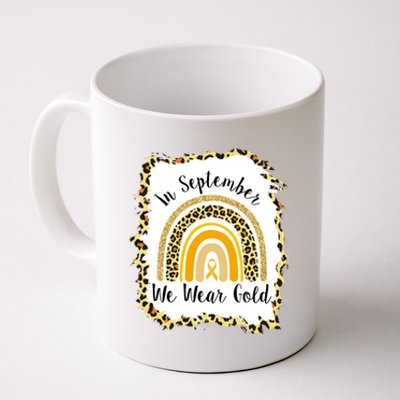 In September We Wear Gold Leopard Rainbow Coffee Mug