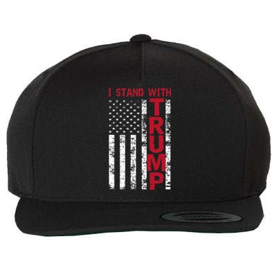 I Stand With Trump I Stand With America Cool Patriotic Wool Snapback Cap