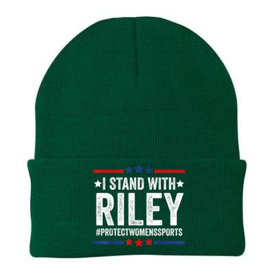 I Stand With Riley Gaines #ProtectWomensSports Knit Cap Winter Beanie