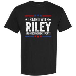 I Stand With Riley Gaines #ProtectWomensSports Garment-Dyed Heavyweight T-Shirt