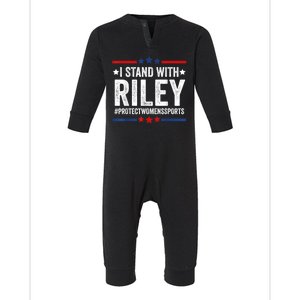 I Stand With Riley Gaines #ProtectWomensSports Infant Fleece One Piece