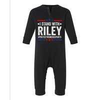 I Stand With Riley Gaines #ProtectWomensSports Infant Fleece One Piece