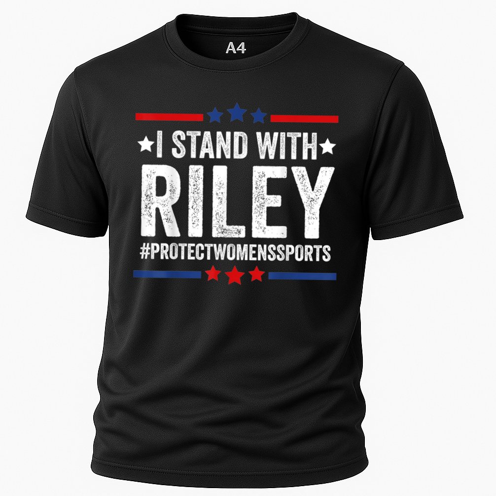 I Stand With Riley Gaines #ProtectWomensSports Cooling Performance Crew T-Shirt