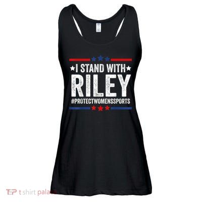 I Stand With Riley Gaines #ProtectWomensSports Ladies Essential Flowy Tank