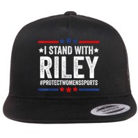 I Stand With Riley Gaines #ProtectWomensSports Flat Bill Trucker Hat