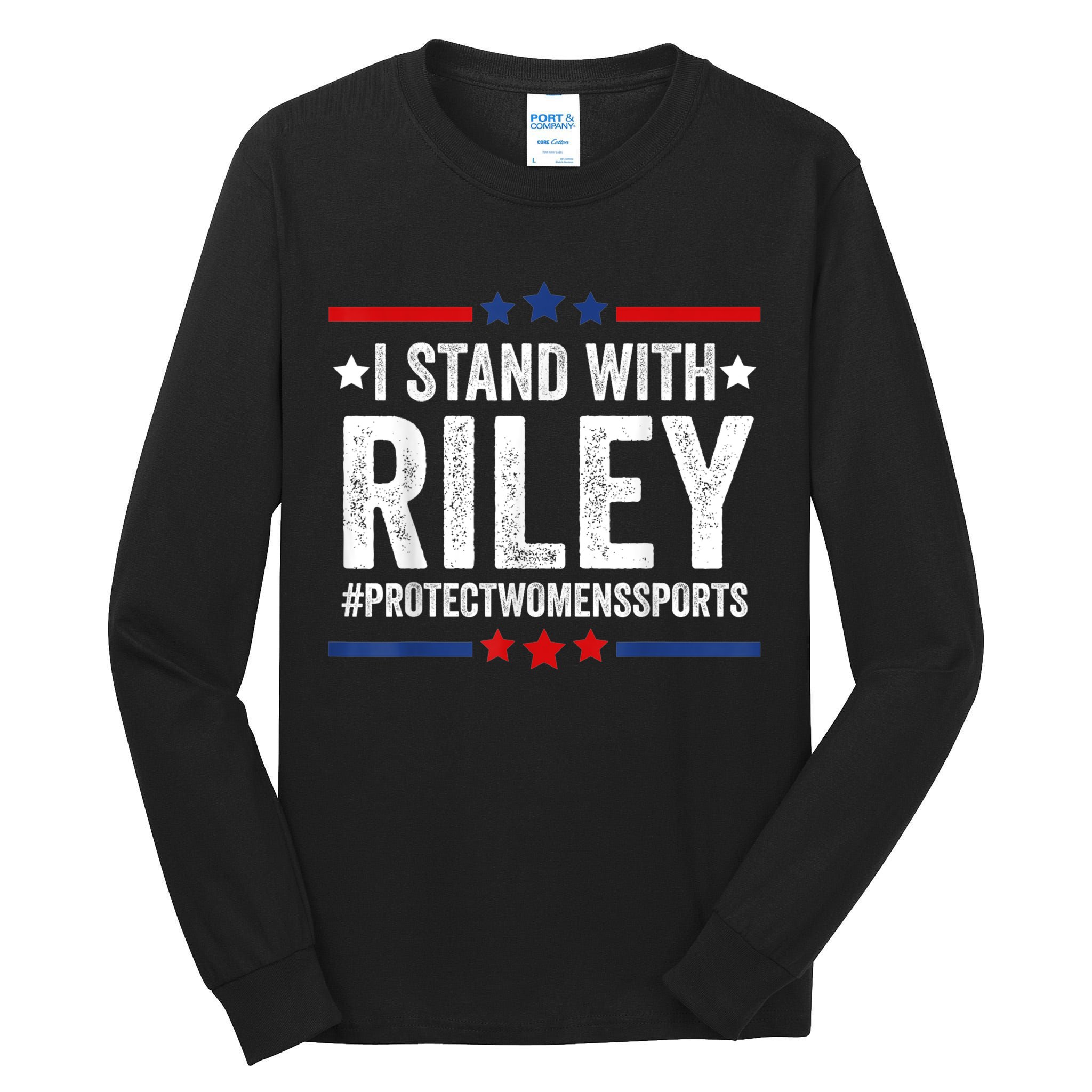 I Stand With Riley Gaines #ProtectWomensSports Tall Long Sleeve T-Shirt