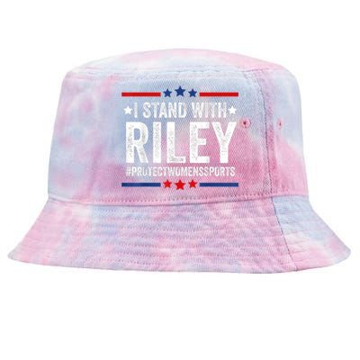 I Stand With Riley Gaines #ProtectWomensSports Tie-Dyed Bucket Hat