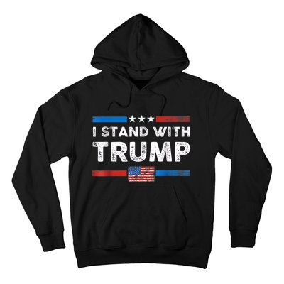 I Stand With Trump American Flag Hoodie