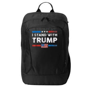 I Stand With Trump American Flag City Backpack