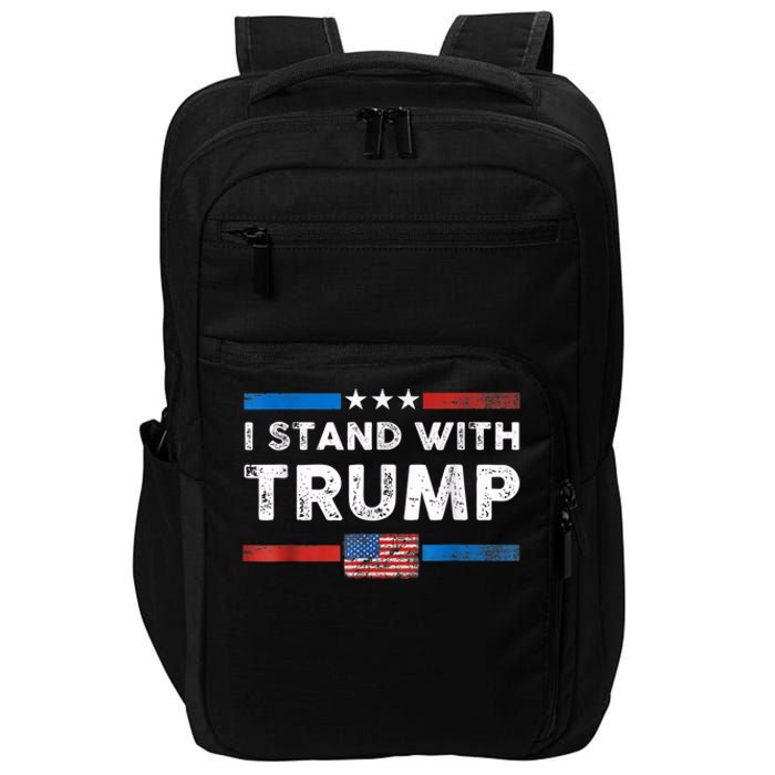 I Stand With Trump American Flag Impact Tech Backpack